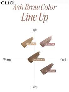 Clio K-Beauty KILL BROW SLIM ASH BROWCARA 眉胶，眉毛定型啫喱，超细刷头，轻松打造精致眉妆，防水眉胶，持久防晕染，眉毛定型液，眉毛填充剂，丰盈眉毛定型啫喱，含眉刷，强力定型眉胶，韩国化妆品 - 01 ASH PINK - 查看 9