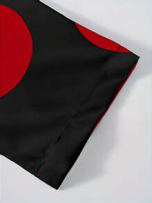 Retro Polka Dot Long Sleeve Shirt Dress - Button Details, Machine Washable & Dry Cleanable - Ideal For Spring/Summer/Autumn, Casual Contrast Color Button Polka Dot Dress