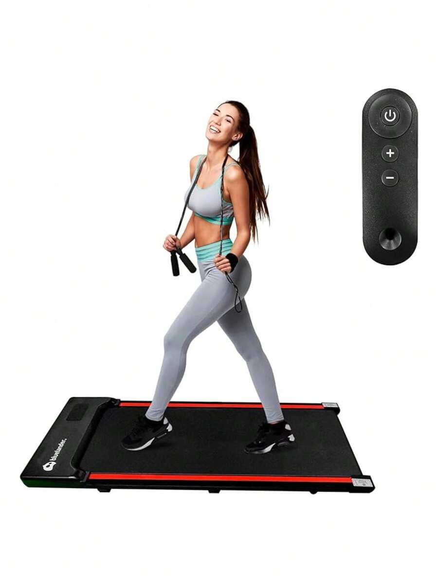 Walking Pad Bluelander banda caminadora plegable eléctrica ejercicio fitness compacto portátil entrenamiento en casa oficina equipo multifunción ajustes velocidad deporte salud cardio - Negro - Ver 1