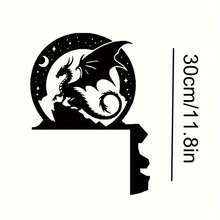 1 buc. Siluetă de dragon din fier, decor de perete din fier, temă de film, decorare dormitor interior, potrivită pentru cadouri de Halloween și Crăciun