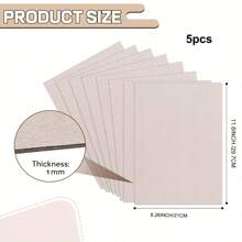 5 件 1 毫米书板、装订板、纸板、设计师书板、白色/牛皮纸/灰色 45pt 重型纸板、书籍装订用品、用于书籍装订封面、剪贴簿和相框背衬