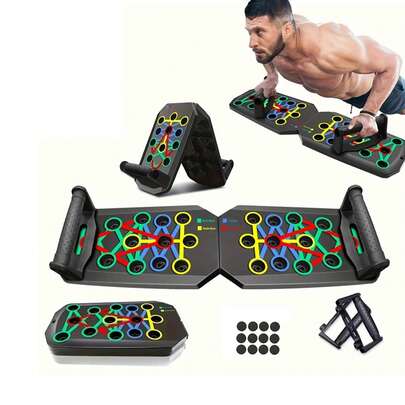 Push Up Board - Multi-Functional Workout Equipment With Adjustable Handles & Anti-Slip Mat For Home Gym, Chest, Arms & Abdomen