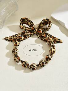 1 件波西米亚风格蝴蝶花卉豹纹波尔卡圆点丝带领带项链，适合女性夏季度假、日常休闲、派对、生日或圣诞节的理想礼物（图案随机） - 彩色 - 查看 10