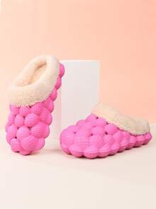 Peanut Shaped Warm Slippers For Boys And Girls, Fashion Versatile Indoor/Outdoor Wear, Lightweight EVA Sole