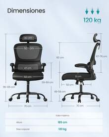 SONGMICS Home Office Chairs - 黑色 - 查看 6