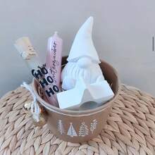 DIY Clay Mold Faceless Santa Claus With Beard Decor Mold, Home Decoration Figurine Mold For Resin, Plaster, Candle, Silicone Mold - White - View 7