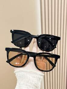 1 par/2 pares/3 pares de gafas de sol de diseño cuadrado extragrande exquisito y de moda para mujer en color marrón, adecuadas para ambiente de vacaciones, festival de música electrónica, actividades al aire libre, viajes, accesorios de verano, playa, atuendo de festival, vacaciones, golf, senderismo, deportes, estilo callejero, fiesta, salida familiar, salir, pesca, conducir - Multicolor - Ver 13