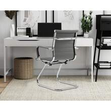 WAHSON OFFICE CHAIRS 2PCS PU Leather Office Chair Metal Frame Conference Chair For Meeting Room/Reception Area - Grey - View 8