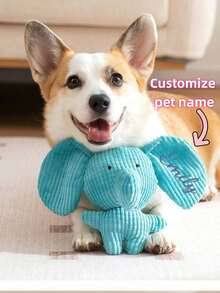 Customized Personalized Dog Doll Gift, Plush Dog Doll, Cat & Pet Toys, Pet Supplies, Dog Doll With Custom Text, Durable Dog Doll, Best Birthday Gift To Keep Them Busy (Elephant Design),Christmas Gift Supplies - Multicolor - View 1