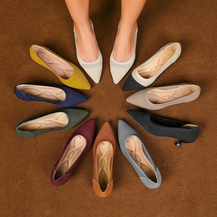 Elegant, Fashionable And Casual Temperament, Women's Shoes Fabric Hollowed Out, Pointed Kittens Dating Celebrities, Daily Travel Parties Showing High Legs, Comfortable And Versatile Women's High Heels. - 黑色 - 查看 1