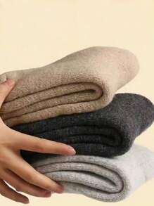 5 Pairs Thick Fleece Lined Ankle Socks, Warm For Autumn/Winter, Suitable For Skiing, Cycling, Outdoor Sports, Great Gift For Christmas, Thanksgiving, New Year