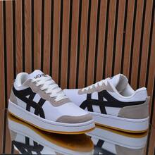 Men's Unisex Casual Force Street Skater Sneakers  Sporty Lace-Up Home Party Gym And Fitness - 白米色 - 查看 5