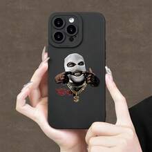 Funda para teléfono Eye Soft Phone, impresión de patrón de salto, teléfono mate, 360 grados completo, teléfonos inteligentes adecuados como 11, 12, 13, 14, 15 Pro 16 XR X/ XS, 8 Plus SE - Negro - Ver 1