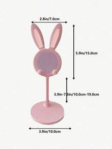 1pc Plastic Rabbit Shaped Adjustable Slouchy Phone/Tablet Holder, Versatile Desk Stand Organizer, Simple Design, Suitable For Tablets, Smartphones, Live Streaming - Multicolor - View 6