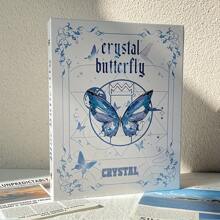 1 件 A5 6 孔活页夹笔记本，蝴蝶设计，多种颜色可选，适合学校、办公室或家庭