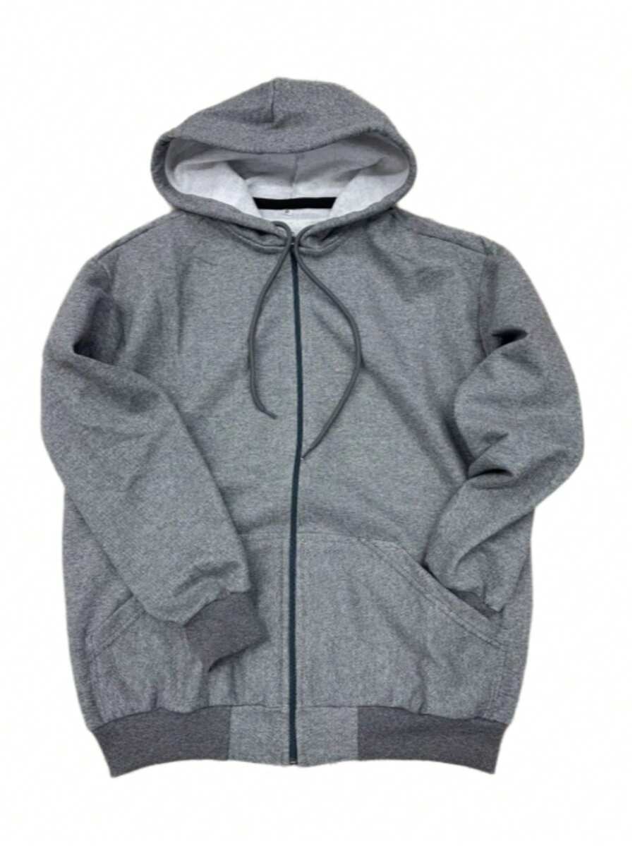 Women's Hooded Sweatshirt With Zipper Closure And Pocket Women's Hooded Sweatshirt With Zipper Closure And Pocket - 石墨 - 查看 1