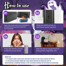 Brinquedo Eletrônico com Controle Remoto e Sons de Terror, 30 Tipos de Sons Assustadores, Dispositivo Eletrônico com Controle Remoto, Adequado para Casa, Escritório, Brincadeira Malévola Entre Amigos, Presentes do Dia da Mentira e Halloween