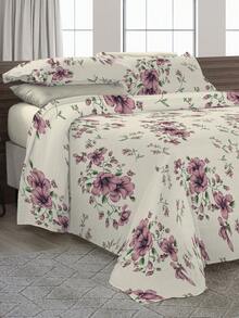 Piquet Madrid Double Bedspread, 3-Piece Pattern, Printed Cotton Fabric, Various Prints - 花卉 11 - 查看 2