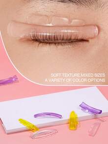 5 Pairs Lash Lift Pads,New Self-Adhesive Super Soft Lash Lift Rods,No Glue Reusable Eyelash Lifting Shield For Lash Lifting DIY Use At Home Or Salon Lash Perming Tool - Multicolor - View 4