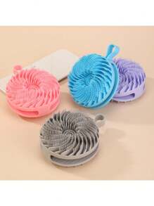 1 New Polygonal Silicone Bath Brush, Suitable For Scrubbing The Back, Scrubbing The Bath Brush, Whirlwind Bath Brush, Cleaning Brush, Massage Head Exfoliating Body Bath Brush, Suitable For Dry Skin, Improving Circulation Lymphatic Detoxification, Bathing And Body Care, Shower, Home Bathroom Home Decoration, Return To School Vacation Travel Supplies, Weddings, Parties, Birthdays, Men's Gifts, Funny Gifts - Multicolor - View 10