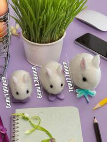 1/6个装 柔软可爱兔子挤压玩具，减压玩具，触觉玩具，办公旅行减压玩具，适合儿童、青少年和成人，逼真动物玩具，儿童礼物，儿童玩具，女孩玩具，男孩玩具，感官玩具，儿童派对礼物，课堂奖励，复活节礼物，圣诞节礼物，派对礼品袋填充物，生日派对礼物，派对游戏，趣味礼物 - 彩色 - 查看 4