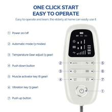 Foreverlily Electric Heated Lumbar Massager – 26° Oscillating Lumbar Traction Device With 3-Level Vibration Massage & Heat Therapy - White - View 7