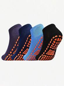 4 Pairs Women's Silicone Non Slip Grip Trampoline Socks For Hospital Yoga Pilates Indoor Sports Unisex