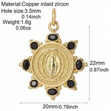 1 Piece Of Personalized Light Luxury Black Heart Necklace Pendant Inlaid With Zirconia Pendant Accessories DIY Pendant Round Asymmetrical Star Pendant, Can Be DIY Made Into Necklace, Bracelet, Ankle Chain - Black - View 18