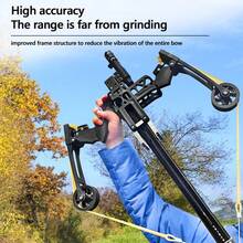 New Yinglong Steel Ball 50-Shot Compound Bow Portable Lightweight Steel Ball Archery Dual-Purpose Outdoor Adult High Precision And Stable Shooting Compound Bow Long Range Slingshot, Ergonomic Grip, Outdoor Sports Legal Equipment - Gói sang trọng (Đèn xanh) - Xem 6