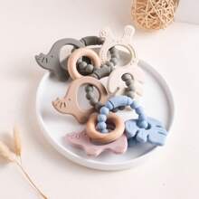Silicone Animal Teething Bracelet, Silicone, Chewable Teething Stick, Rattle Toy For Infant, Teething Stick, Anti-Bite Toy,Baby Toys Teething,Teething Bracelet,Baby Rattle Teether