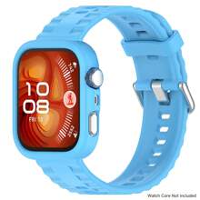 Soft Silicone Strap+Silicone Case Compatible With Huawei Watch Fit 4 Pro Sports Strap Case Hollow Compatible With Huawei Fit 4 Protective Accessories