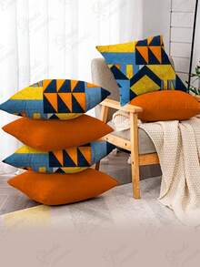 6 Zippered Pillows, 3 Plain And 3 Printed, 0.45x0.45xm - AL - 3GL-3LA - 查看 1