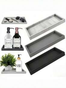 1pc Silicone Aroma Diffusion Tray, Suitable For Cross-Border Products, Can Also Be Used As A Storage Tray For Bathroom Countertops. The Silicone Soap Holder With A Marble Pattern Is A Commonly Used Ready-To-Use Item In Households. - Multicolor - View 1