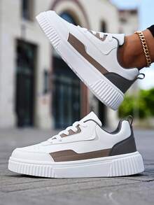 ​Women's White Wave Sole Sneakers - Gray Accent Lightweight Shoes For City Pavement, Year-Round Everyday Comfort Wear​ - Nhiều màu - Xem 3