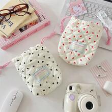 1 Peça Bolsa de Câmera Acolchoada com Estampa de Nuvem Fofa, Bolsa de Armazenamento CCD, Bolsa de Câmera à Prova de Queda e Poeira, Adequada para Armazenamento de Câmera de Cartão Preto, Simples e Portátil, à Prova de Queda e Arranhões, Uso Multipropósito ao Ar Livre, Acessórios de Câmera, Necessidades de Viagem ao Ar Livre, Necessidades de Cruzeiro, Necessidades de Dormitório, Presente de Aniversário, Presente de Dama de Honra, Presente para Mãe, Presente para Professor, Presente do Dia dos Namorados, Estojo de Carregador, Bateria Portátil, Carregador de Telefone, Acessórios de Câmera Digital