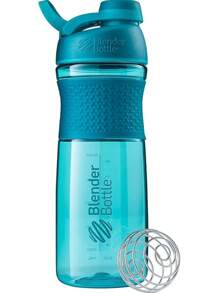 Botella mezcladora SportMixer BlenderBottle para batidos de proteínas y pre-entrenamiento, 20 onzas, negro