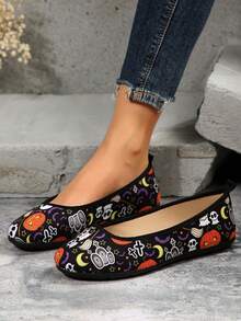 Zapatos planos transpirables y antideslizantes para mujer, bailarinas para uso en exteriores en color negro