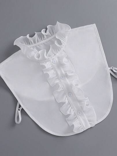 1 件雪纺荷叶边领，适合搭配连衣裙