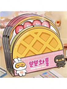 One Size Homemade Waffle Paper Toy Book For Quiet Book, Food Crafting, And Cute Paper Dolls With Materials For Decompression And Scrapbooking