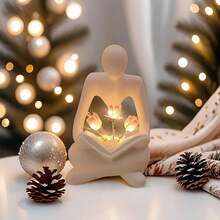 1 pièce Veilleuse abstraite avancée en forme de tulipe, décoration créative, décoration de chambre, cadeau d'anniversaire, accessoires de décoration minimale, décoration de maison moderne pour le salon et la chambre à coucher, décoration centrale, cadeau pour la fête des mères, cadeau de remise des diplômes, décoration de mariage (L'éclairage peut affecter la différence de couleur sur l'image. Le produit spécifique est blanc. Veuillez vous référer à l'image détaillée pour plus d'informations.)