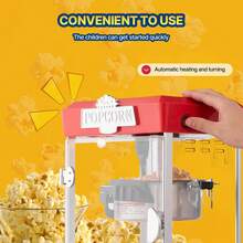 Tabletop Popcorn Maker, 480W, 113g, Red - View 4