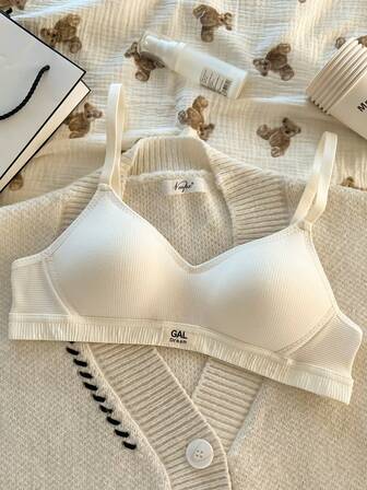 Teenage Girls Wireless Bras, Seamless Thin Padded Bras For Students, Comfortable Breathable Sports Bras For Small Bust, Lift And Gather