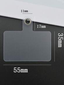 5 piezas de espaciadores transparentes para ranuras de tarjetas, clips universales para la parte posterior de la funda del teléfono, conectores de cordón para teléfono