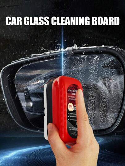 2 Piezas Cepillo para eliminar la película de aceite del parabrisas del automóvil - Diseño aplicador todo en uno con esponjas de aplicación para eliminar aceite, manchas de agua y niebla. Limpiaparabrisas resistente al agua y desempañador de superficie de vidrio - Hecho de resina ABS - Con función antivaho y resistente al agua - Adecuado para parabrisas, ventanas, espejos y vidrios