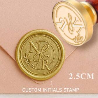 Gepersonaliseerde stempelset met initialen voor een bruiloft (2,5 cm), gepersonaliseerde stempelset voor een bruidspaar, gepersonaliseerde stempelset voor een cadeau, gepersonaliseerde zegel, herfstthema, kantoordecoratie, nieuwe baan, kantoorartikelen
