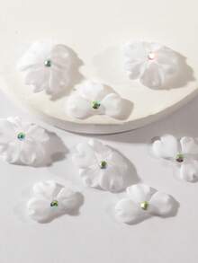 12 件 3D 手工花瓣美甲配件精美亚克力美甲配件指甲水宝石设计 3D 花朵美甲装饰 DIY 美甲首饰女士女孩美甲用品指甲美甲饰品 - 彩色 - 查看 7