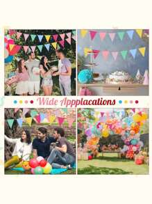 Multi-Color Burlap Tricot Banner, Reusable Soft Color Garland For Home Outdoor Garden, Birthday Party Decorations, Baby Shower Party, Celebration Decorations, Classroom, Bedroom, Window, Wall Party Decorations As Well As Baby Shower, Birthday Gift Giving Party.