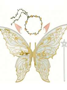 Cosplay Fairy Wings Fashionable And Exquisite 4-Piece Butterfly Sweet And Cute Stage Performance Costume