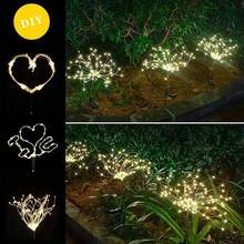 2/4Pcs Solar LED Firework Fairy Light Outdoor Garden Decoration Lawn Pathway Light For Patio Yard Party Christmas Wedding - Warm White - View 4
