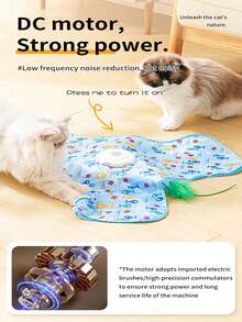 Interactive Cat Toys Hide And Seek Moving Concealed Teaser Rechargeable Automatic Indoor Kitten Exercise Rotating Electric Toys Electric Hunting Cover Pet Gift Pet Toy - Multicolor - View 7